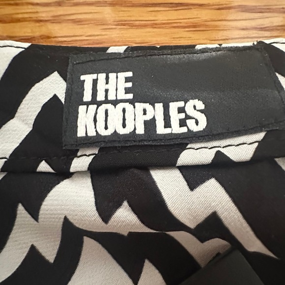 The Kooples Black & White Draped Mini Skirt SZ French 3 US 6/8 Mod Chic - Picture 5 of 7